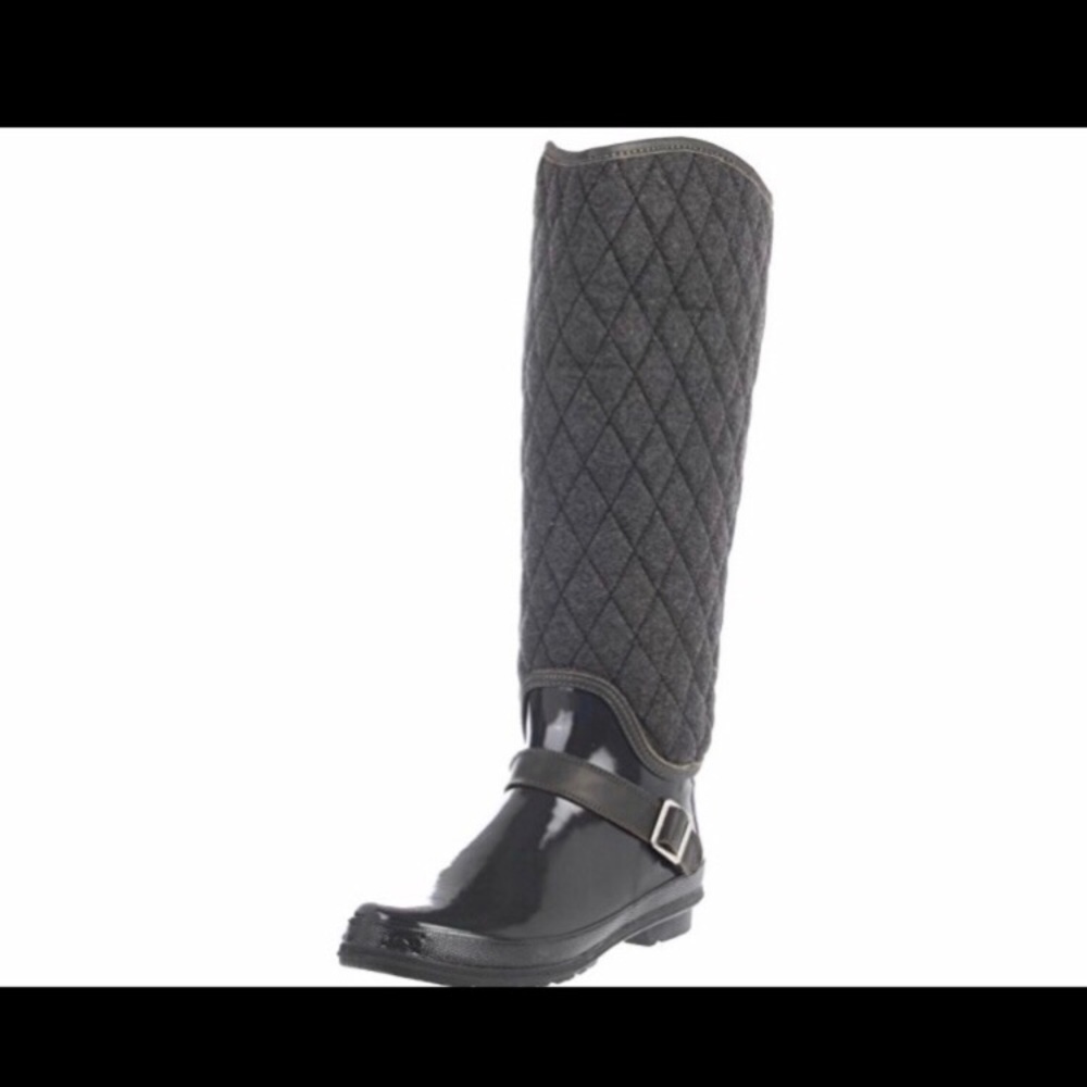 Sperry topsider quilted rain boots grey 8